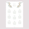 Plan de table Mariage Portrait 60 x 90 cm Encadré végétal II photo N° 2