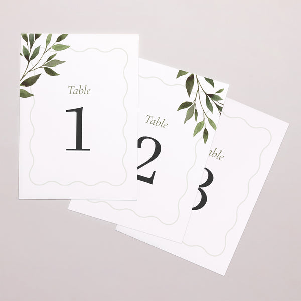 Marque table Mariage Rectangle Ondulation végétale photo