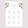 Plan de table Mariage Portrait Ondulation végétale photo N° 2