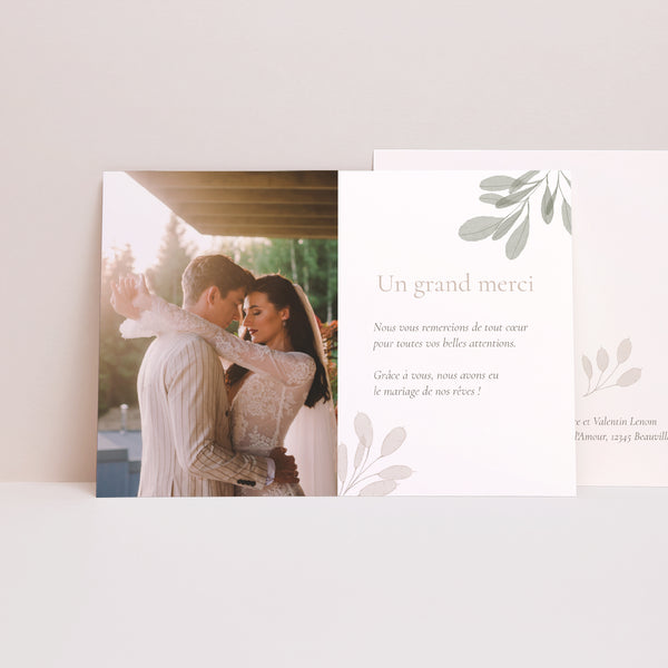 Remerciements Mariage Paysage Gélule Végétale photo