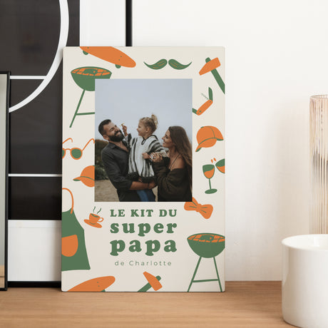 Cadre photo Objets Portrait Kit du super papa