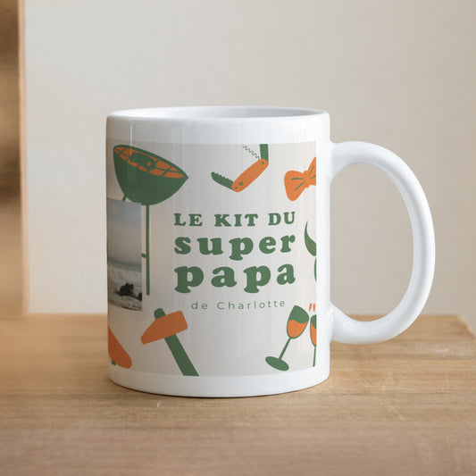 Mug Objets Blanc Kit du super papa photo