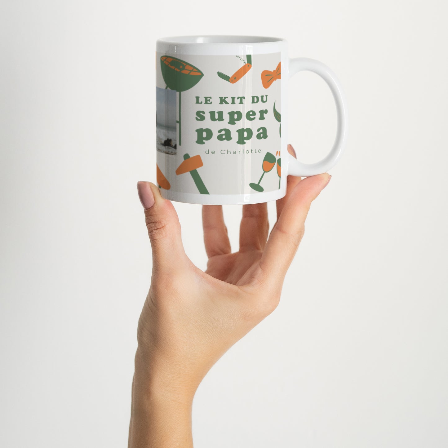 Mug Objets Blanc Kit du super papa photo N° 2