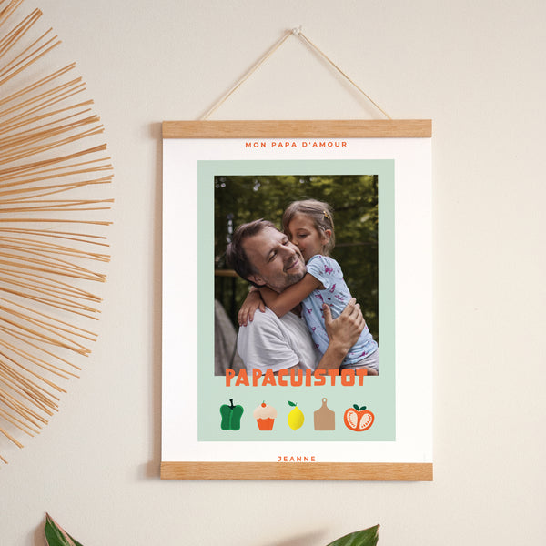 Affiche Portrait 30 x 40 cm Papa cuistot photo