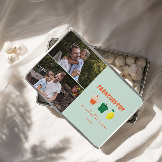 Boite métallique Objets Rectangle Papa cuistot photo