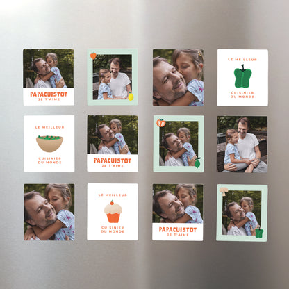 Magnet Objets Lot de 12, magnétique Papa cuistot photo N° 1