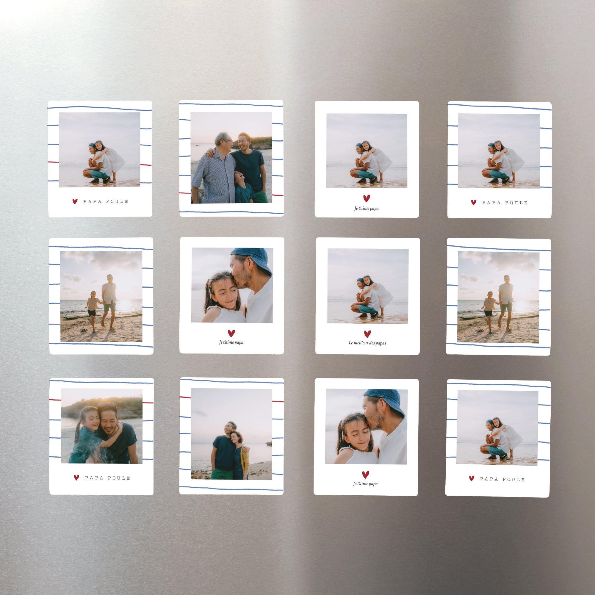 Magnet Objets Lot de 12, magnétique Papa poule photo N° 1