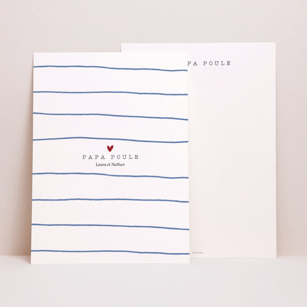 Carte Objets Grand format rectangle Papa poule photo