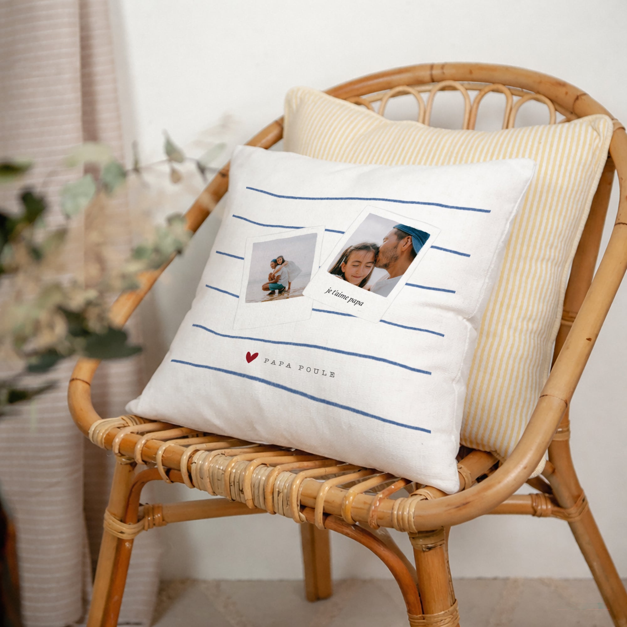 Coussin Objets Beige naturel Papa poule photo N° 2