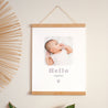 Affiche Naissance Portrait 30 x 40 cm Motif cœur dorure photo N° 1