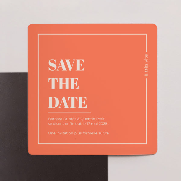 Save the date Mariage Lot de 9, magnétique Pop & love photo