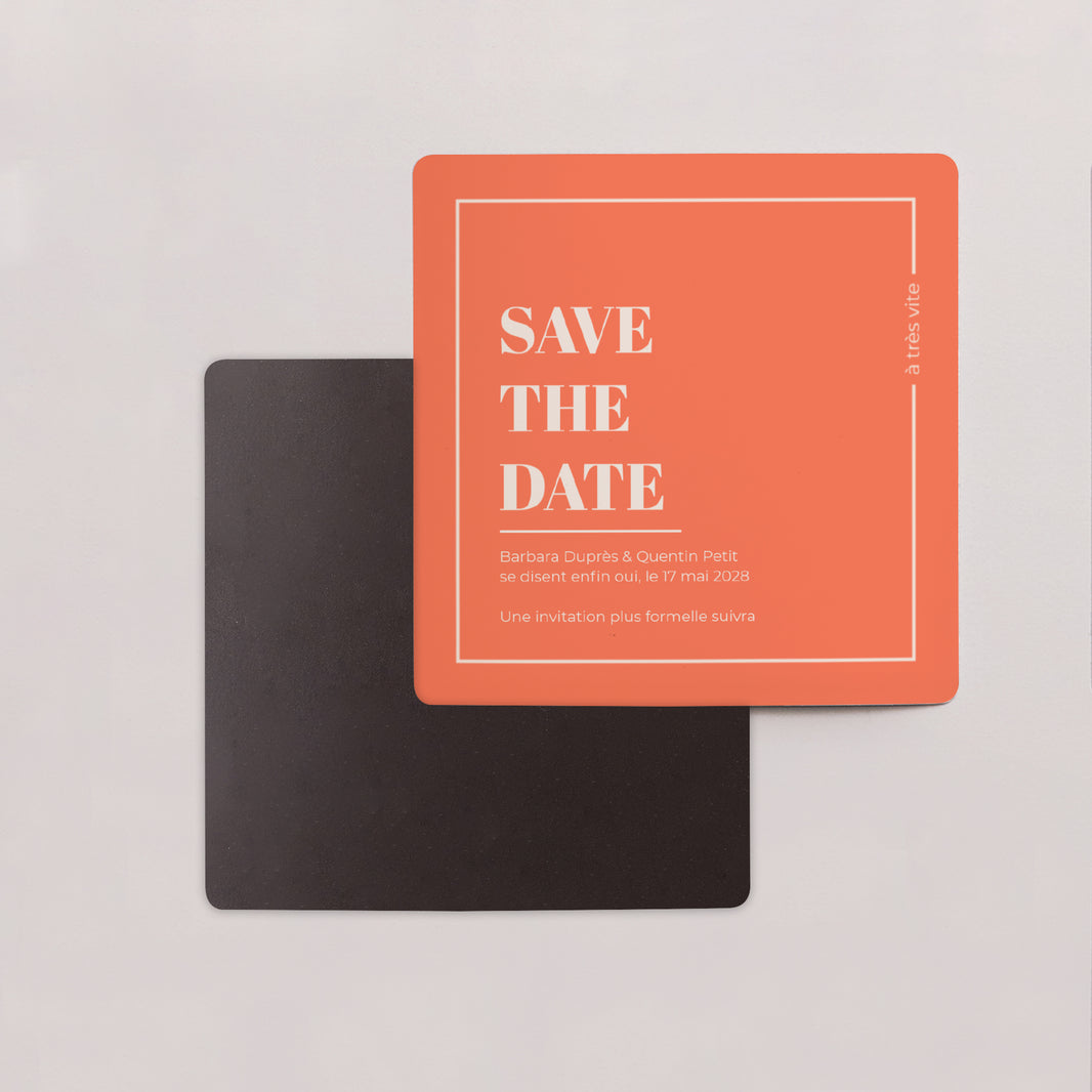 Save the date Mariage Lot de 9, magnétique pop & love photo N° 2