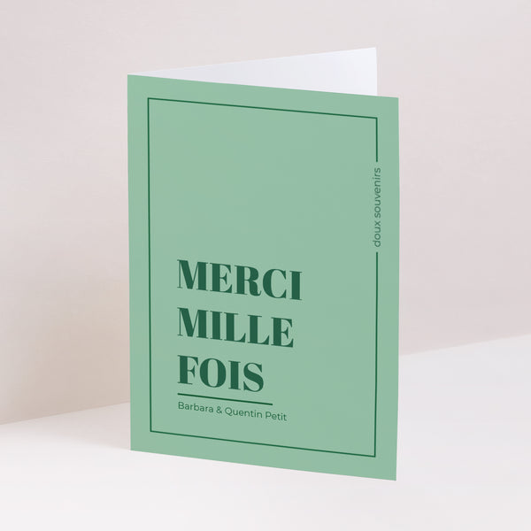 Remerciements Mariage Portrait double volet Pop & love photo