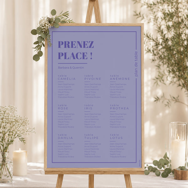 Plan de table Mariage Portrait 60 x 90 cm Pop & love photo