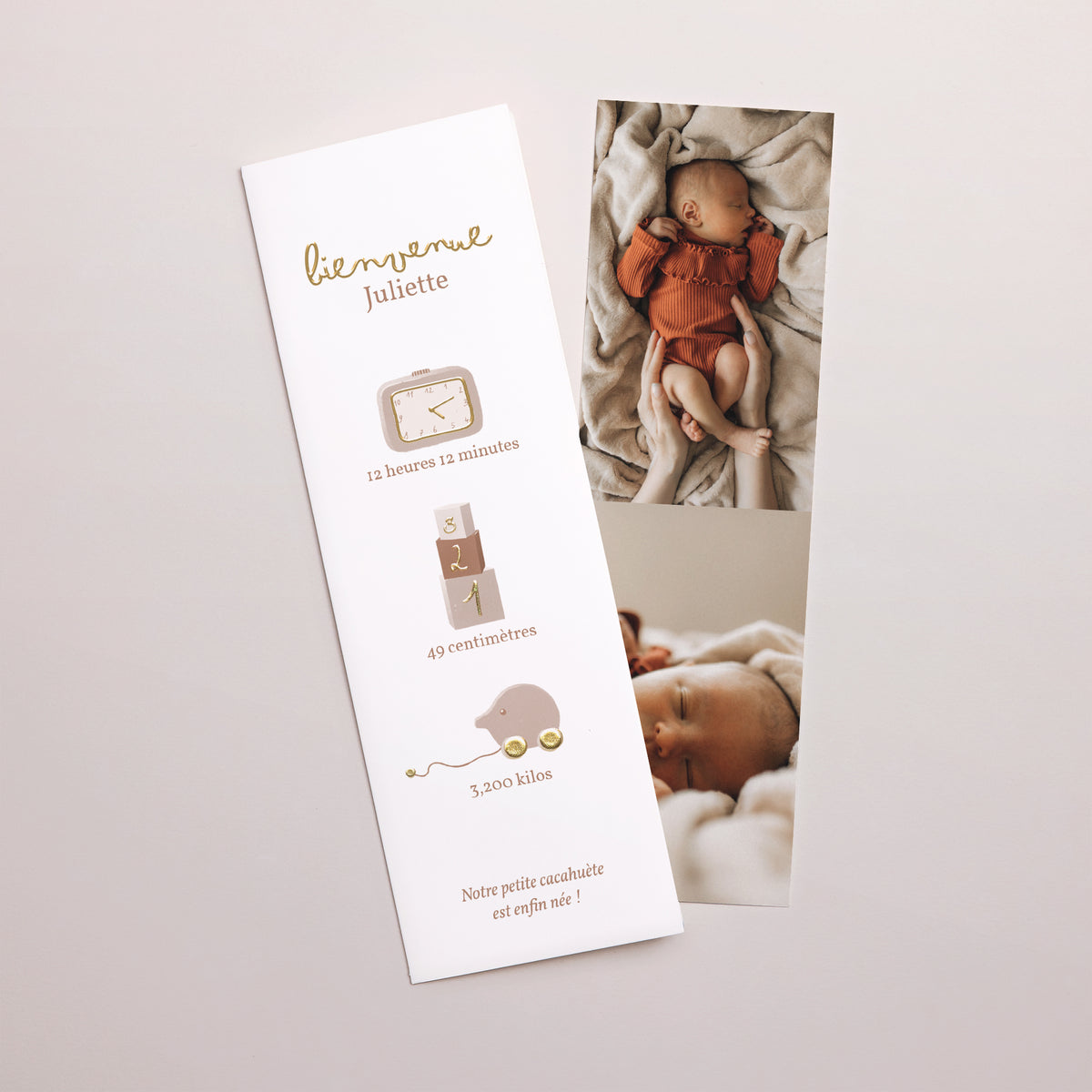 Faire-part Naissance Marque-page photo Les jouets de bébé photo