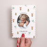 Faire-part Naissance Portrait, bords biscuit Doudous et Hochets photo N° 2