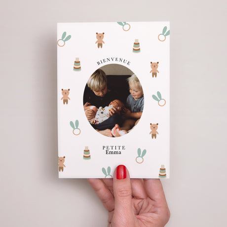Faire-part Naissance Portrait Doudous et Hochets