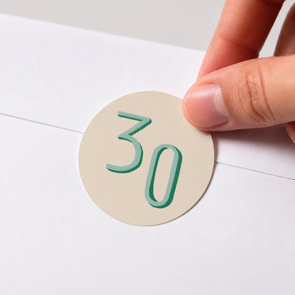 Sticker Anniversaire Adulte Rond Pop 30 photo