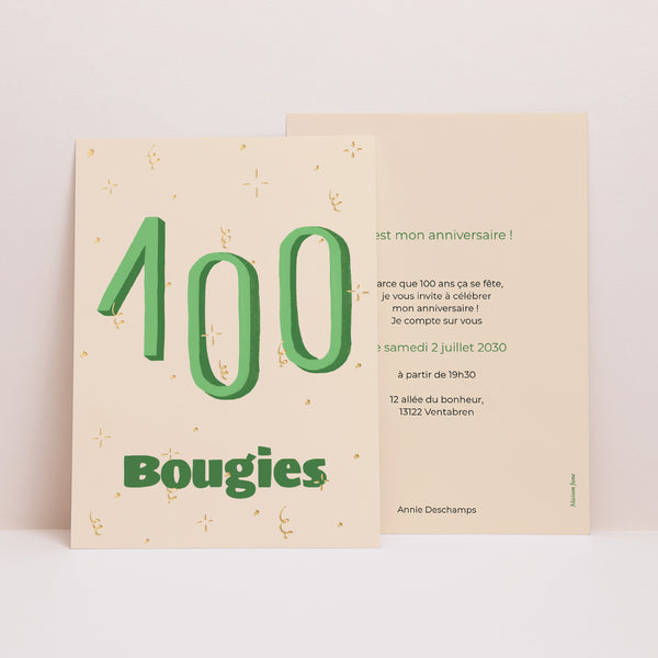 Invitations Anniversaire Adulte Portrait Pop 100 photo