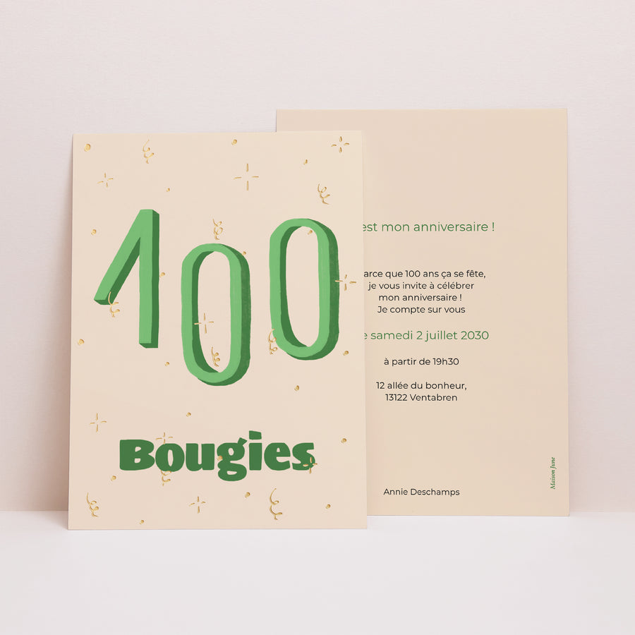 Invitations Anniversaire Adulte Portrait Pop 100 photo