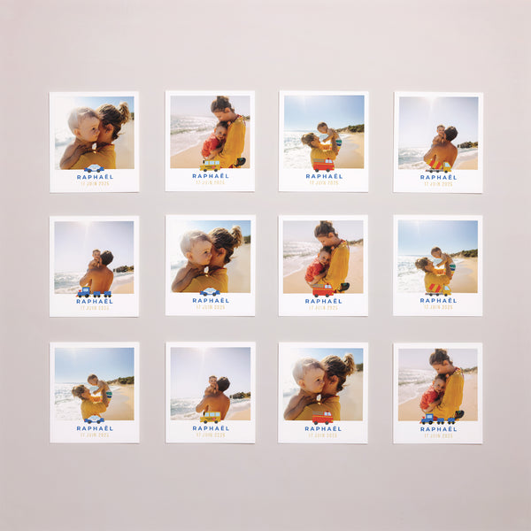 Tirage photo Anniversaire Enfant Lot de 12 En route pour la fête photo