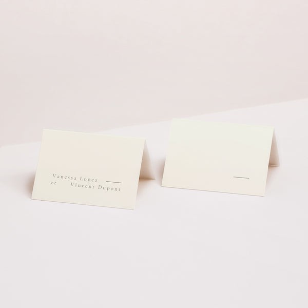 Marque-place Mariage 2 volets Tons vert photo