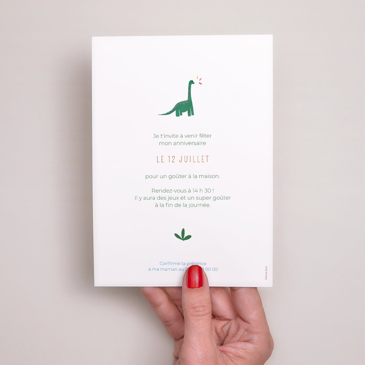 Invitations Anniversaire Enfant Portrait Petits Dinos photo N° 3