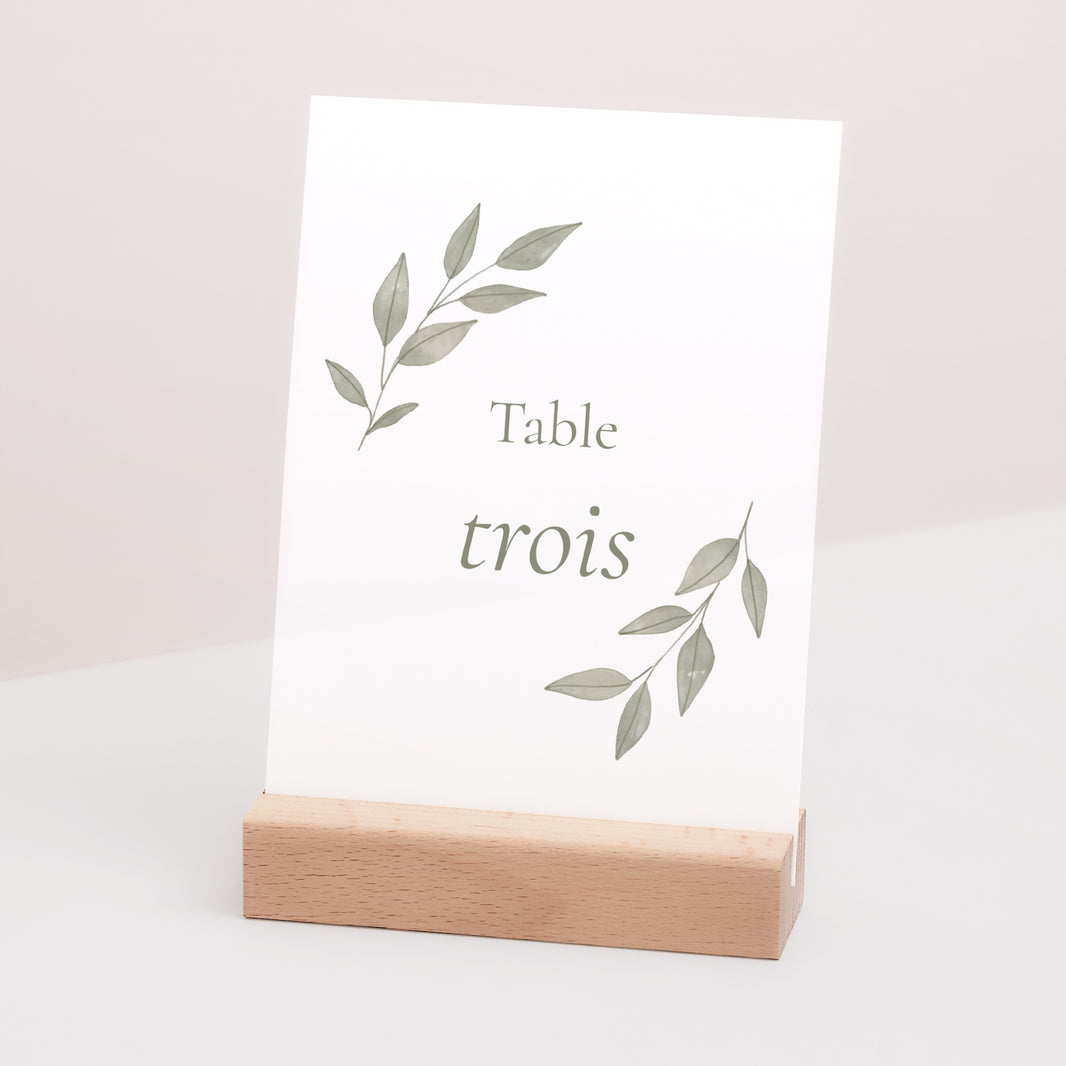 Marque table Mariage Rectangle Couronne végétale dorée photo N° 3