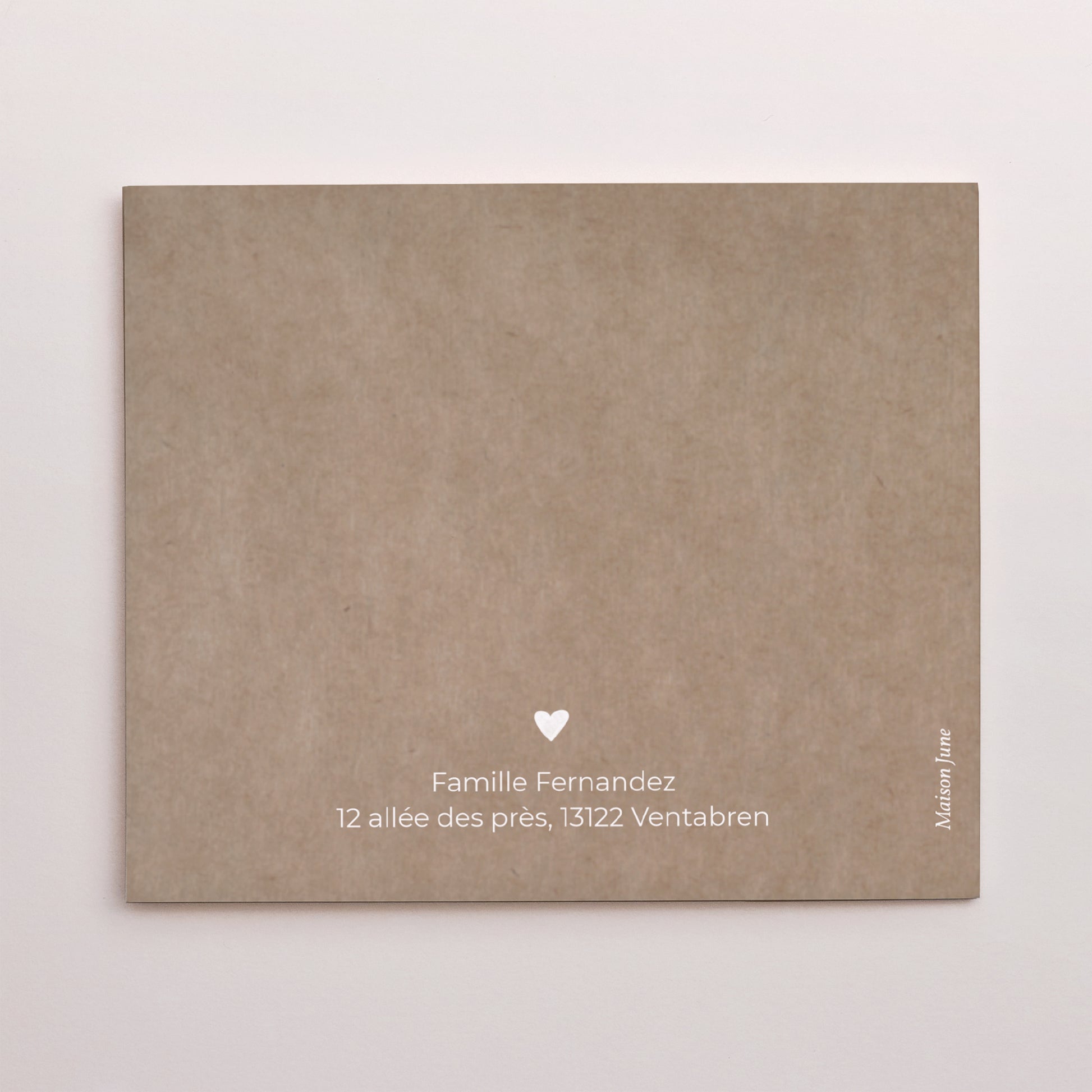 Remerciements Naissance Double volet asymétrique Composition kraft photo N° 3