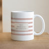 Mug Blanc Rayures d’écolière, Rose photo N° 1