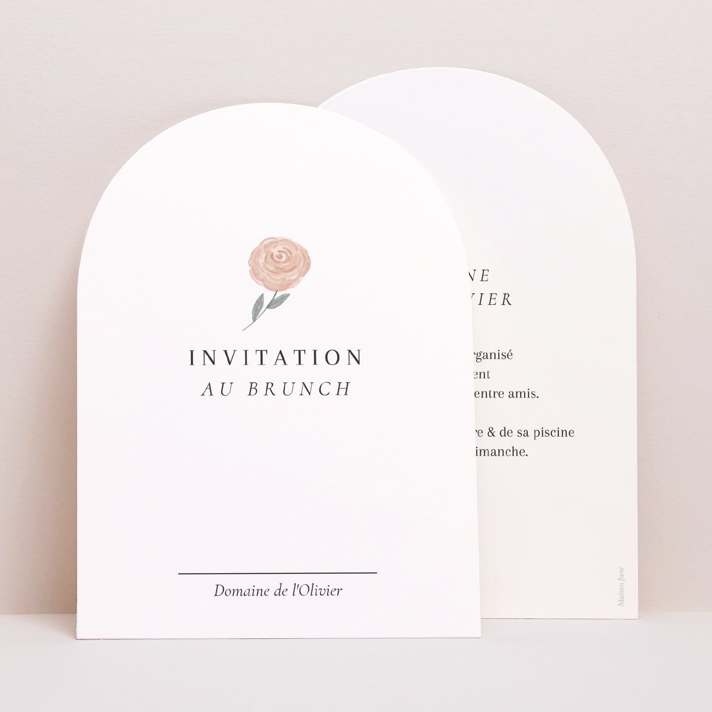 Invitations Mariage Petite arche Encadré floral photo N° 1