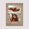 Affiche Naissance Portrait 30 x 40 cm Kraft motif herbier photo N° 2
