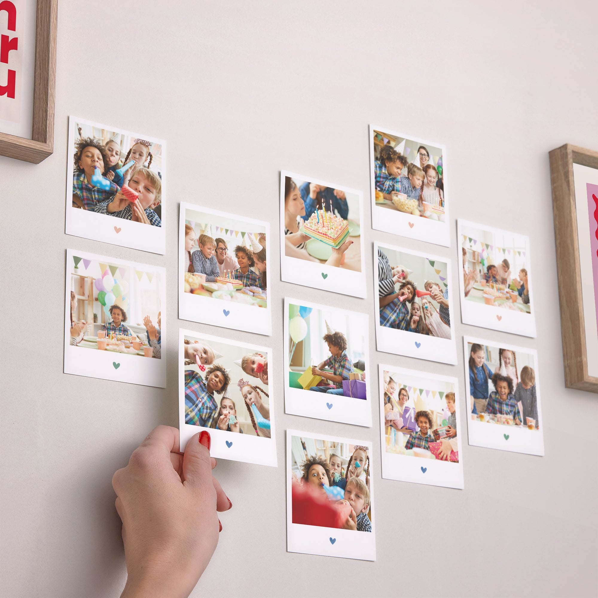 Tirage photo Anniversaire Enfant Lot de 12 Cœur en Couleur photo N° 2