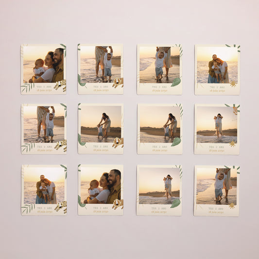 Tirage photo Anniversaire Enfant Lot de 12, magnétique Animaux Savane photo