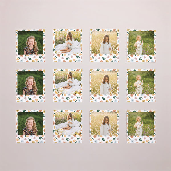 Tirage photo Anniversaire Enfant Lot de 12 Fleurs photo