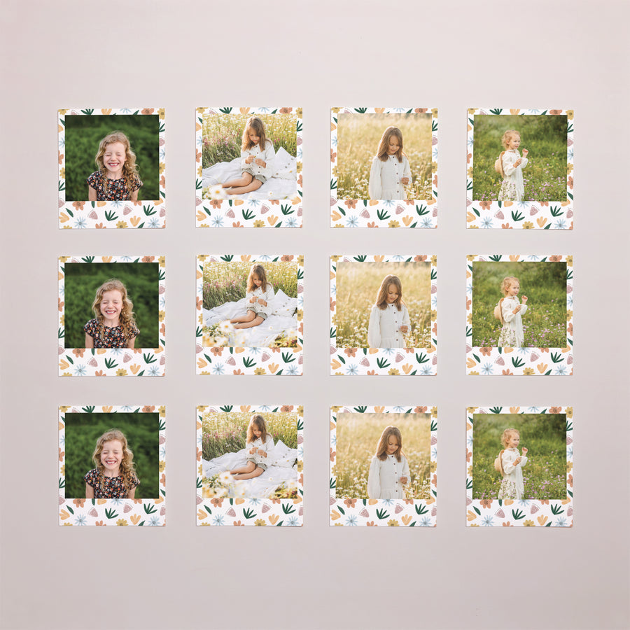 Tirage photo Anniversaire Enfant Lot de 12 Fleurs photo