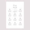Plan de table Mariage Portrait 60 x 90 cm Alliance romantique photo N° 2