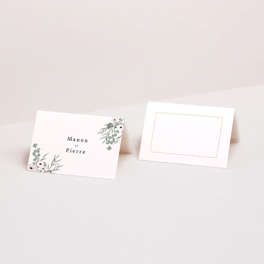 Marque-place Mariage 2 volets Cadre romantique photo