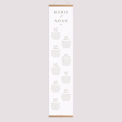 Plan de table Mariage Papier Dorure élégante photo N° 1