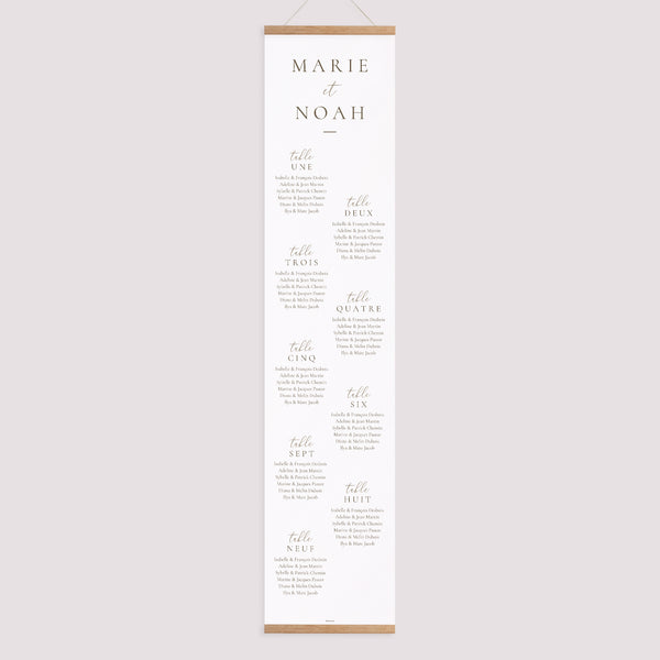 Plan de table Mariage Papier Dorure élégante photo