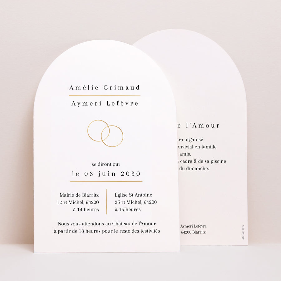 Faire-part Mariage Arche Destins liés photo