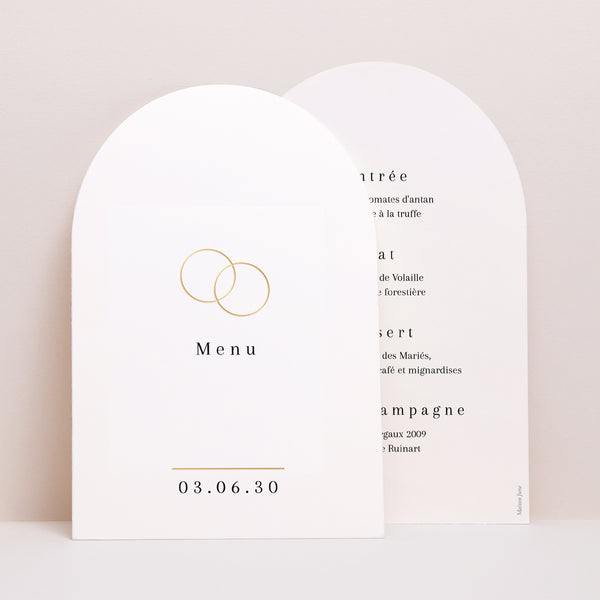 Menu Mariage Arche Destins liés photo