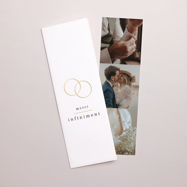 Remerciements Mariage Marque-page photo Destins liés photo