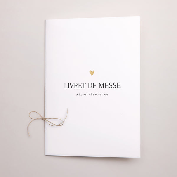 Livret de messe Mariage Double volet Amour immense photo