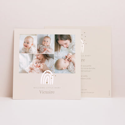 Faire-part naissance cœur
