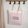 Tote bag Objets Anse en toile L'amour à la plage rose photo N° 1