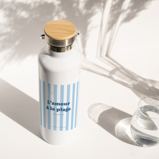 Gourde Objets 75 cl L'amour à la plage bleu photo