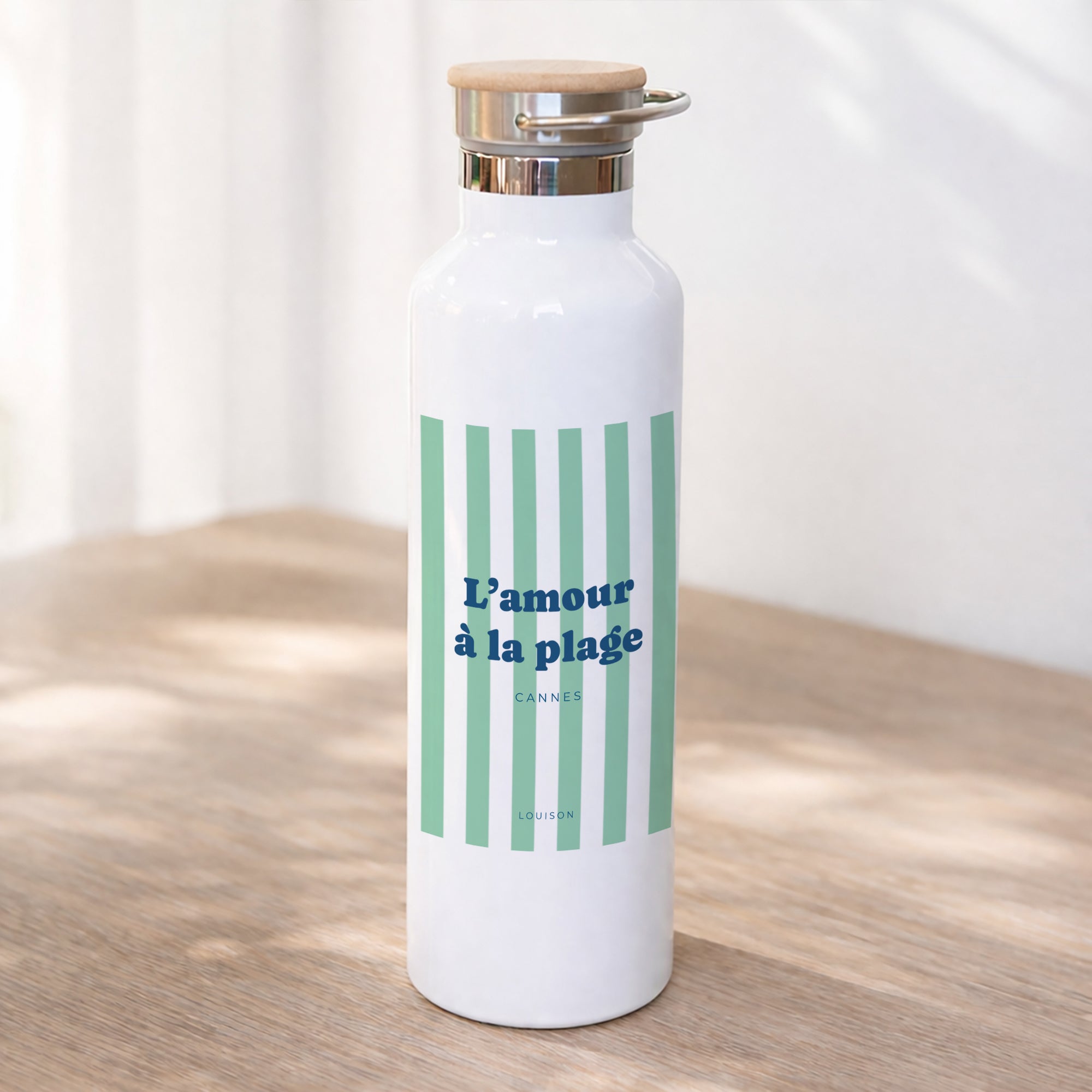 Gourde Objets 75 cl L'amour à la plage vert photo N° 1