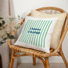 Coussin Objets Beige naturel L'amour à la plage vert photo N° 2