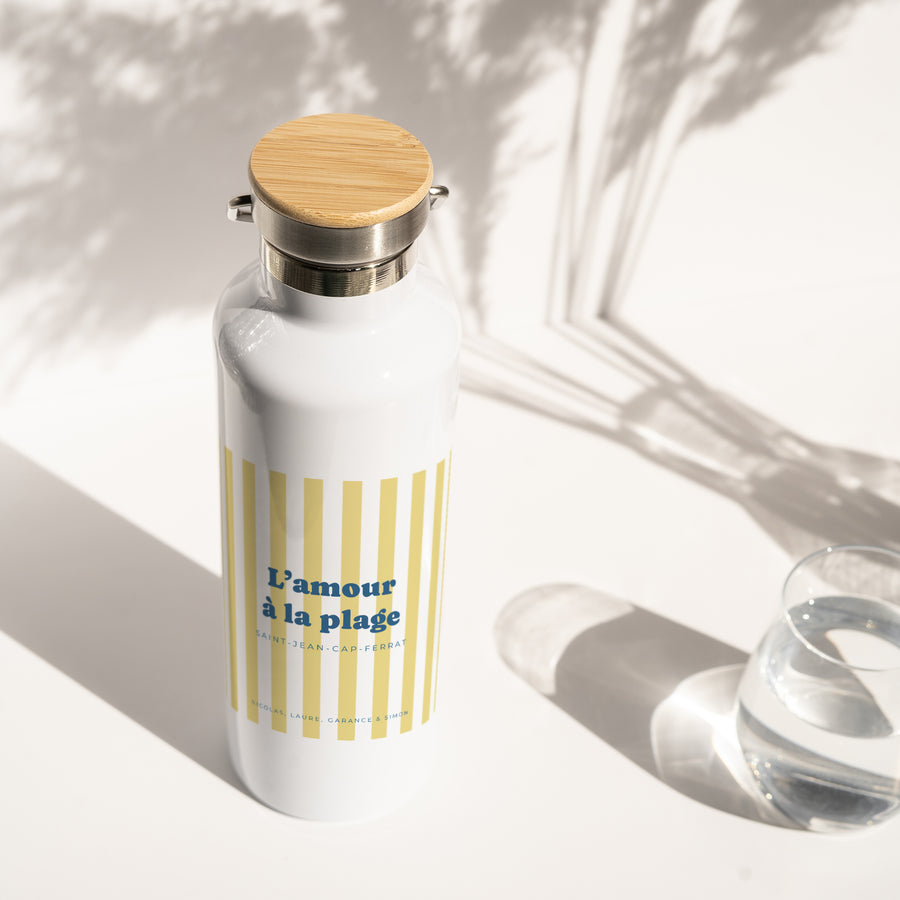 Gourde Objets 75 cl L'amour à la plage jaune photo